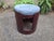 Dark Wood Ottoman with Blue Seat, 1960s For Sale - Image 4 of 4