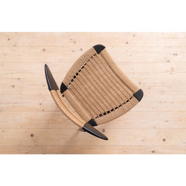 Scandinavian Modern Dining Chairs with Rope Seating and Backrest, 1960s, Set of 6 For Sale - Image 12 of 16