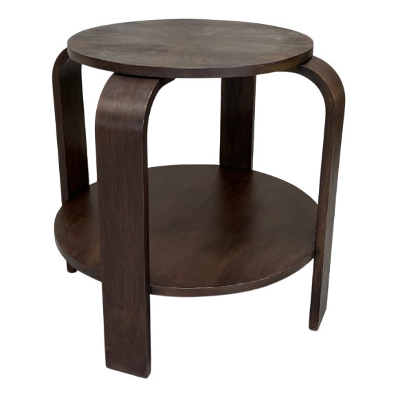 Art Deco Dark Wooden Side Table, 1920s For Sale