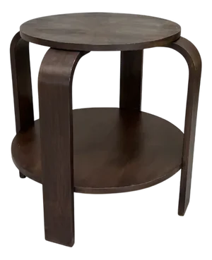 Art Deco Dark Wooden Side Table, 1920s