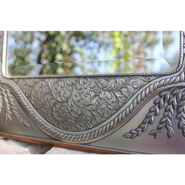 Metal Italian Sterling Silver Table Top Mirror by Castellani For Sale - Image 7 of 18