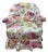 Napoleon III Toad Armchair in Floral Fabric For Sale
