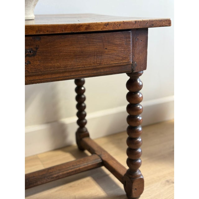 Wood 18th c. French Walnut Bobbin Table For Sale - Image 7 of 11