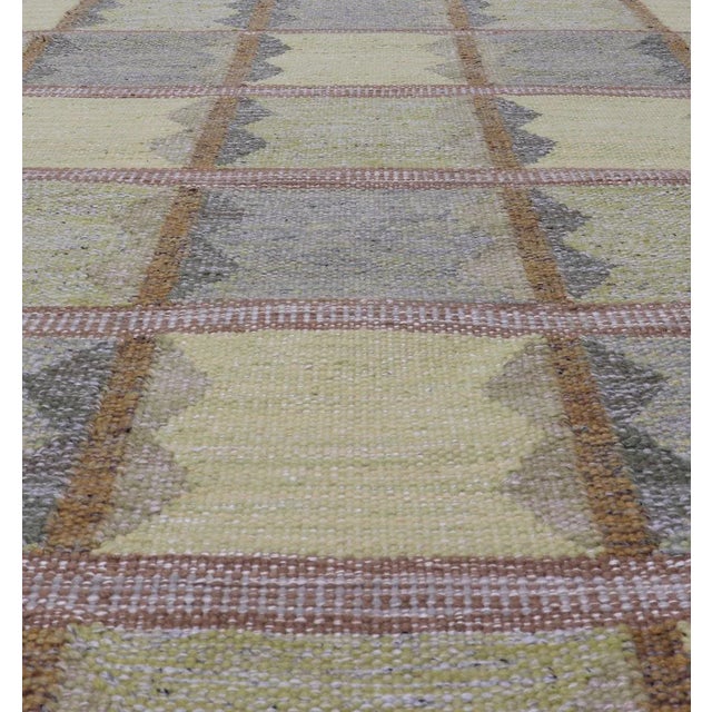 Mid-Century Modern Modern Scandinavian Rug With Geometric Patterns by Keivan Woven Arts 3'10 X 6'6 For Sale - Image 3 of 10