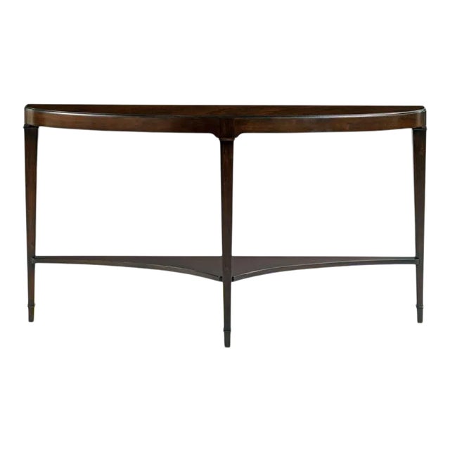 Addison Demi Lune Console in Ebony For Sale