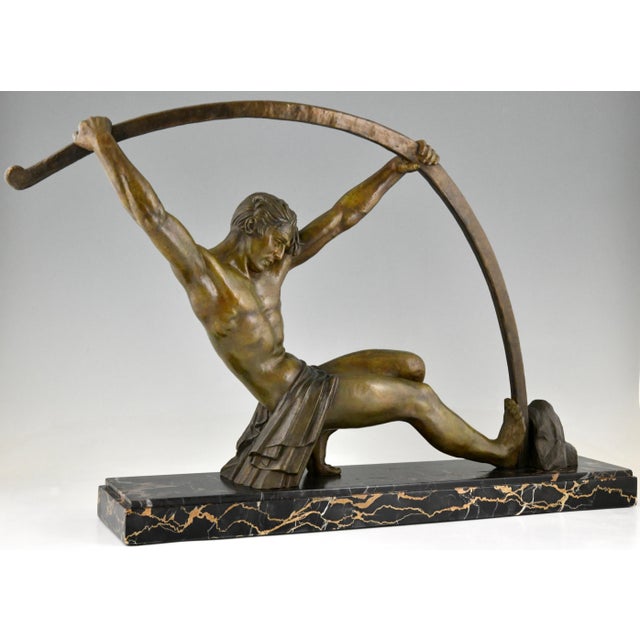 Demetre H. Chiparus, Art Deco Sculpture of Athletic Man, 1930s, Bronze ...