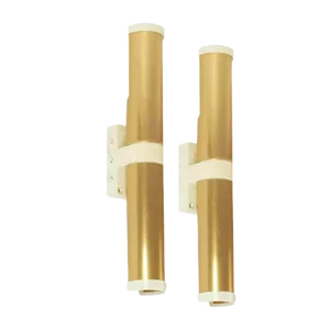 Gold-Colored Wall Lamps from Philips, 1970s, Set of 2