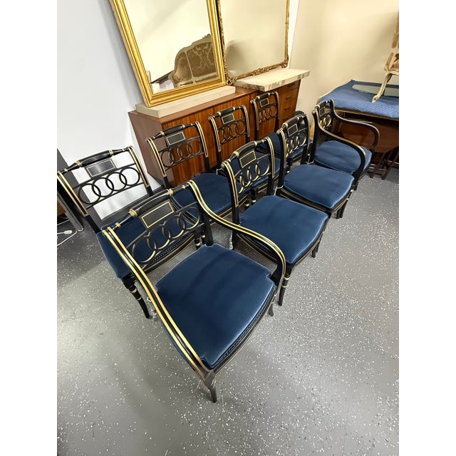 Baker Furniture Company Late 20th Century Baker Furniture Historic Charleston Collection “Governor Alston” Dining Chairs (Set of 8) For Sale - Image 4 of 12