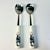This is a delightful set of Salad Serving Utensils with Delft style painted handles. The fork and spoon art stainless...