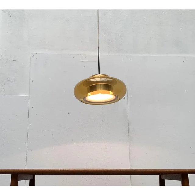 Metal Mid-Century German Space Age Ufo Pendant Lamp from Doria, 1960s For Sale - Image 7 of 18