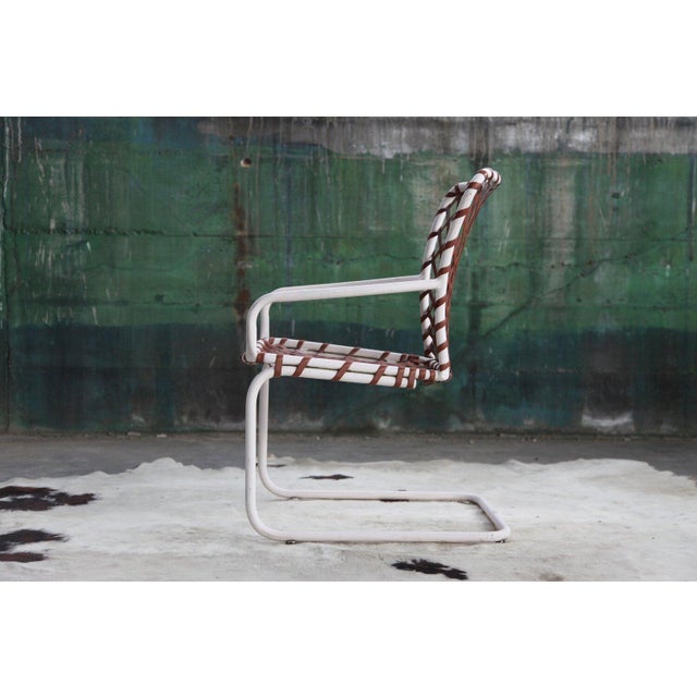 Mid-Century Modern Mid Century Brown Jordan Cantilevered Outdoor Lounge Chair and Ottoman, 2 Piece For Sale - Image 3 of 4