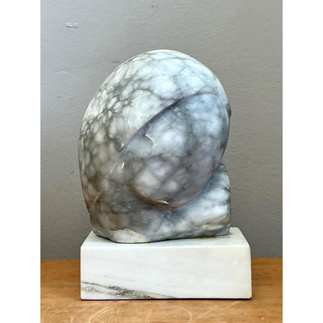 White Vintage Marble Abstract Form Sculpture For Sale - Image 8 of 17
