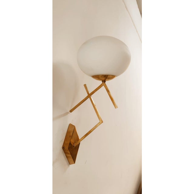 Brass Wall Light with Oval Glass For Sale - Image 10 of 10