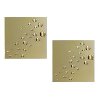 Star Rain C-1627-24 Gold Colored Wall Lamps by E. Jelles for Raak, 1960s, Set of 2 For Sale