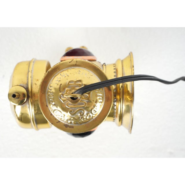 Early 20th Century Antique Converted c.m. Hall Carbide Bicycle Lamp For Sale - Image 5 of 10