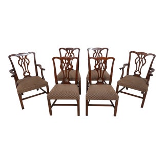 Set of 6 Kittinger D603 Chippendale Mahogany Dining Room Chairs For Sale
