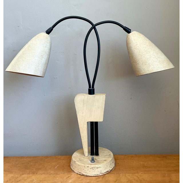 Vintage Mid-Century Modern Double Arm Lamp For Sale - Image 14 of 16