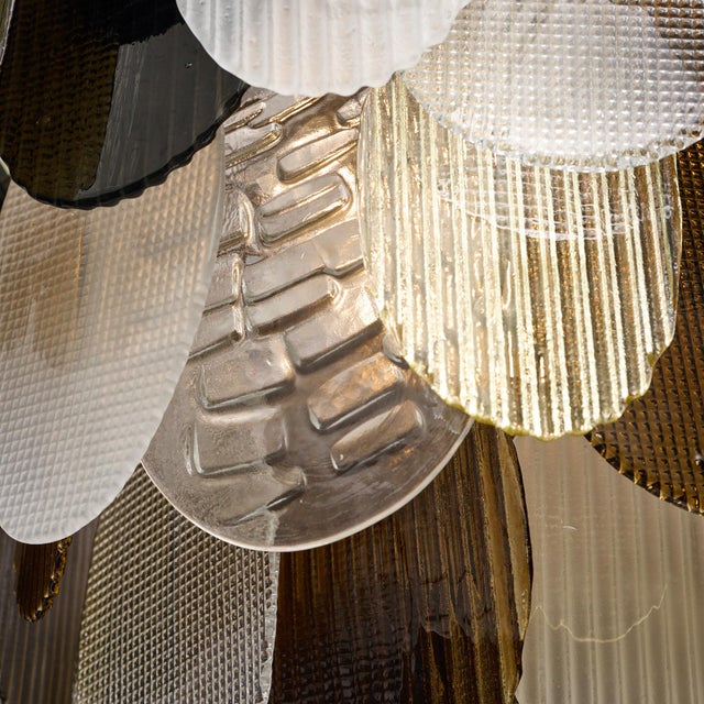 Organic Venetian Glass Chandelier in Earth Hues, Murano, Italy For Sale - Image 9 of 9