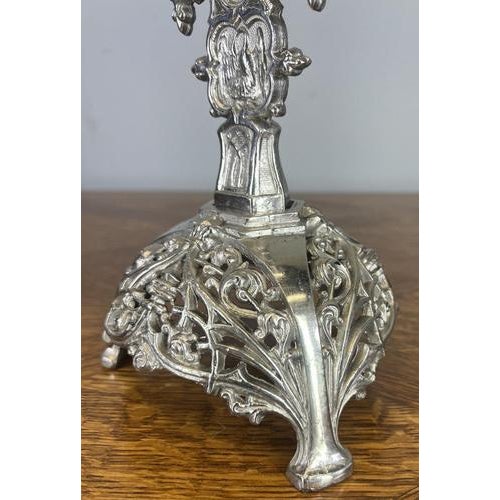 Vintage French Style Religious Cross Ornate Stand For Sale - Image 9 of 15