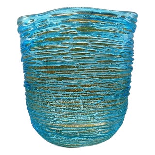 Mid-Century Vase in Hand-Worked Murano Glass by Sergio Costantini, Italy, 1970s For Sale