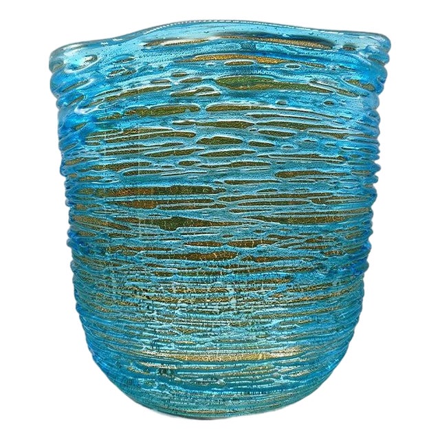 Mid-Century Vase in Hand-Worked Murano Glass by Sergio Costantini, Italy, 1970s For Sale