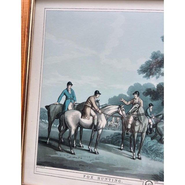 19th Century Framed Engravings of Hunting Scenes, Set of 2 For Sale - Image 9 of 11