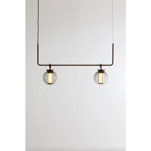 Bai T Chandelier II Suspension Lamp in Steel and Glass by Neri and Hu for Parachilna For Sale - Image 4 of 8