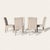 Set of Six 1980s Postmodern Sculptural Dining Chairs in Textured Cream Fabric For Sale - Image 15 of 18