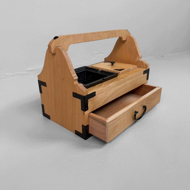 Japanese Wooden Tabako-Bon, 1980 For Sale - Image 4 of 11