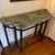 Industrial 1980s Stone Top Wrought Iron Console Table For Sale - Image 3 of 11