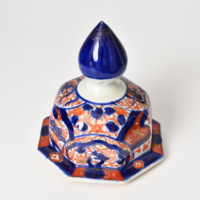 Ceramic Antique Japanese Imari Porcelain Lidded Vase, 1890s For Sale - Image 7 of 14