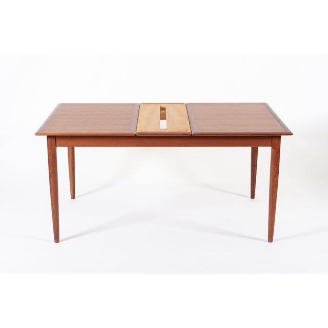 Mid Century Danish Teak Extension Dining Table by Kai Kristiansen (Attr.) For Sale - Image 12 of 13