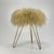 1970s Mid-Century Modern Brass Tripod Hairpin Legged Lambswool Fur Stool, 1970s For Sale - Image 5 of 7
