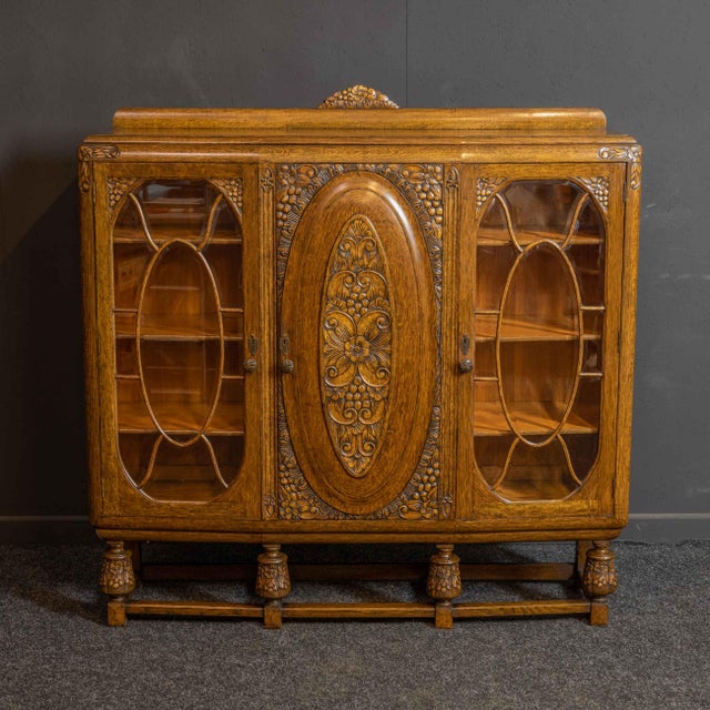 Early 20th Century Carved Oak Bookcase For Sale - Image 16 of 16