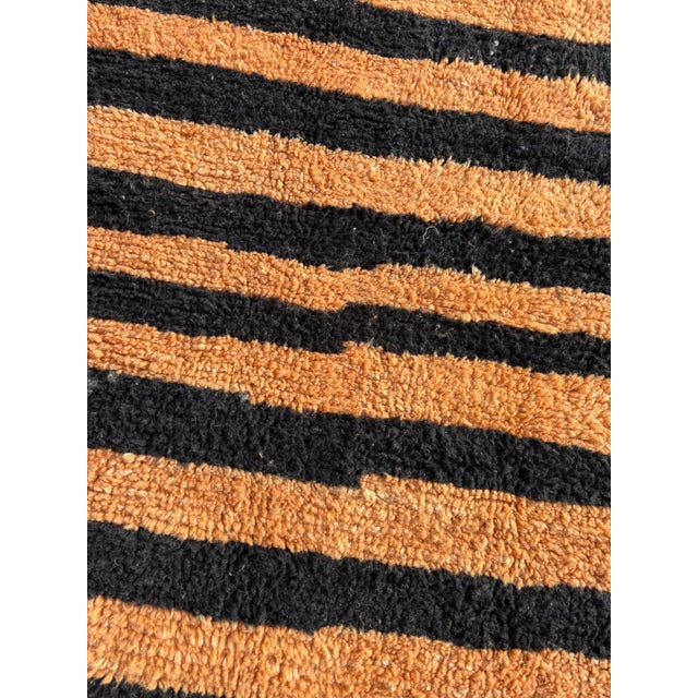 Moroccan Artist Moroccan Tiger Stripe Wool Rug For Sale - Image 4 of 11