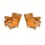 Mid-Century Modern Vintage Swedish Leather Club Armchairs, 1940s, Set of 2, Set of 2 For Sale - Image 3 of 9