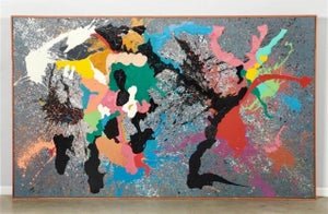 Ronald Davis, Large Color California Abstract Expressionist Copolymer Vinyl Painting Ron Davis, 1983