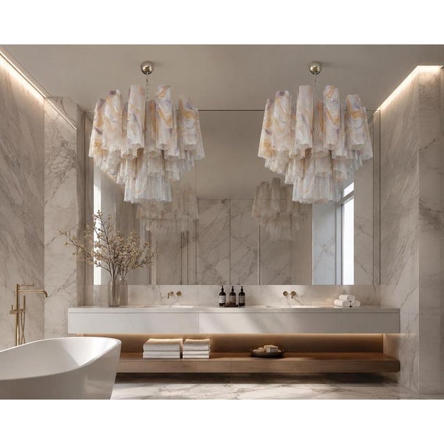 Vintage Murano Glass Chandelier, 1990 For Sale - Image 10 of 12