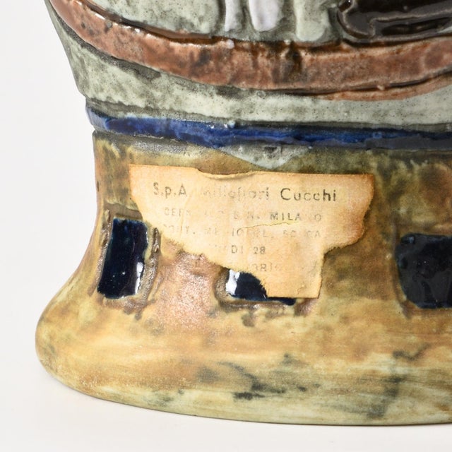 Brown Italian Amphora Vase from Cucchi, 1970s For Sale - Image 8 of 9