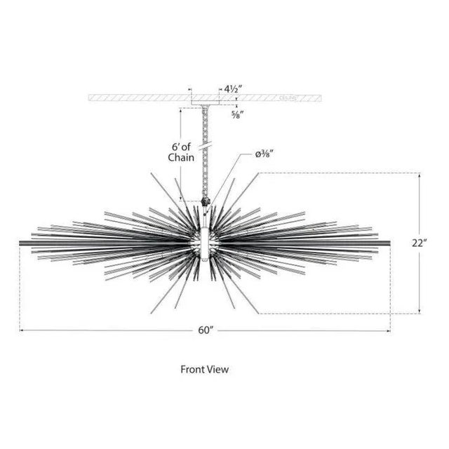 Modern Kelly Wearstler for Visual Comfort Signature Strada Large Linear Chandelier in Polished Nickel For Sale - Image 3 of 3