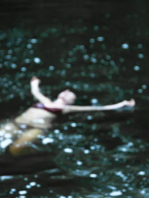 Female Figurative Art, Swimmer Photography Print, 40 X 50" Fine Art Photograph, Woman 'Nightswimming'