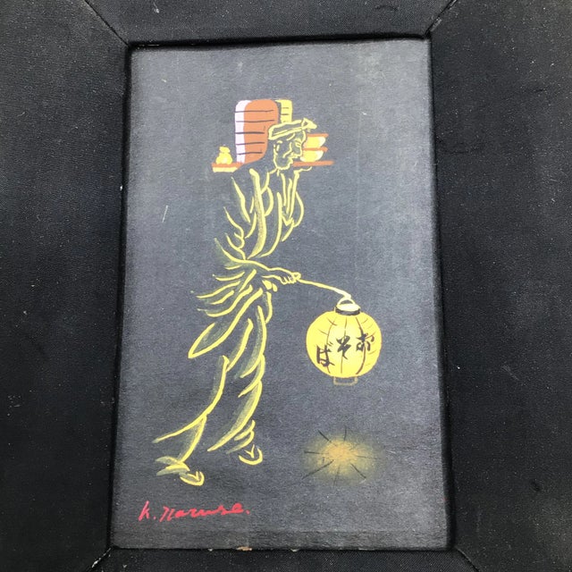 Signed and Framed Mid-Century Asian Miniature Paintings - a Pair For Sale In Sacramento - Image 6 of 12