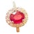 3 Carat Oval Treated Ruby & 1.25 Ct Diamond Ring 14 Karat White Gold Size 6 For Sale