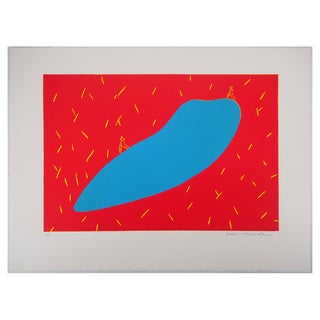 Aki Kuroda: Our Blue Planet, 1993, Original Linocut For Sale