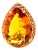 Bochic “Orient” Vintage Sapphire & Orange Citrine Ring Set In 18K Gold & Silver For Sale