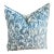 Blue & White Botanical Pillow With Down Insert – Coastal Designer Accent Pillow by Emily Daws 24x24 For Sale