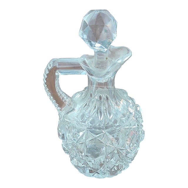 Vintage Oil Cruet With Glass Stopper For Sale