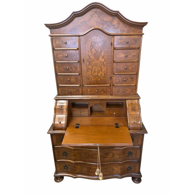 A beautiful late 20th century museum reproduction. Made in Italy Retailed by Horchow Home 1990’s. In a walnut finish with...