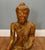 Nepalese Buddhist Meditating Sculpture in Carved Wood For Sale - Image 3 of 11