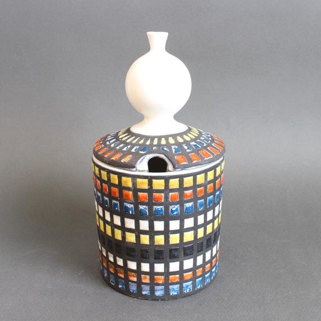 1970s Vintage French Ceramic Potpourri Jar by Roger Capron for Jardins de Provence, 1970s For Sale - Image 5 of 11